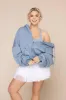 Zip Cloud Hoodie - Blue Storm sold by POPFLEX