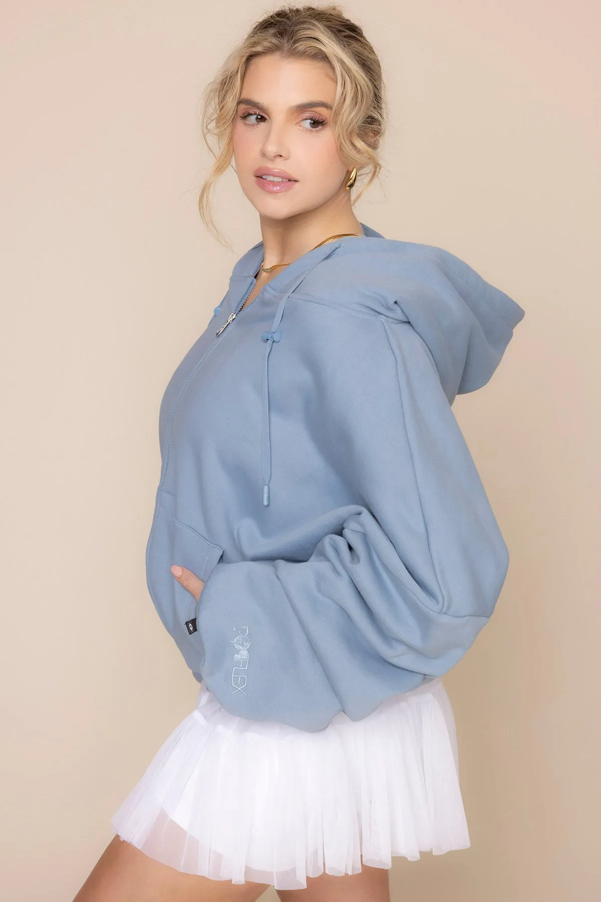 Zip Cloud Hoodie - Blue Storm sold by POPFLEX product image thumbnail 2