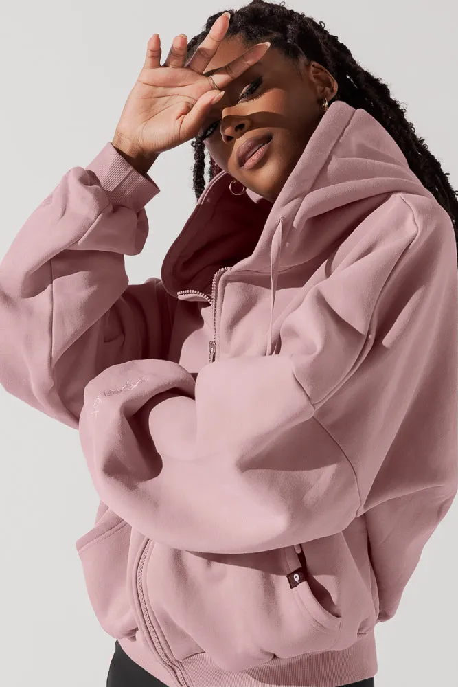 Zip Cloud Hoodie - Blush sold by POPFLEX product image thumbnail 2