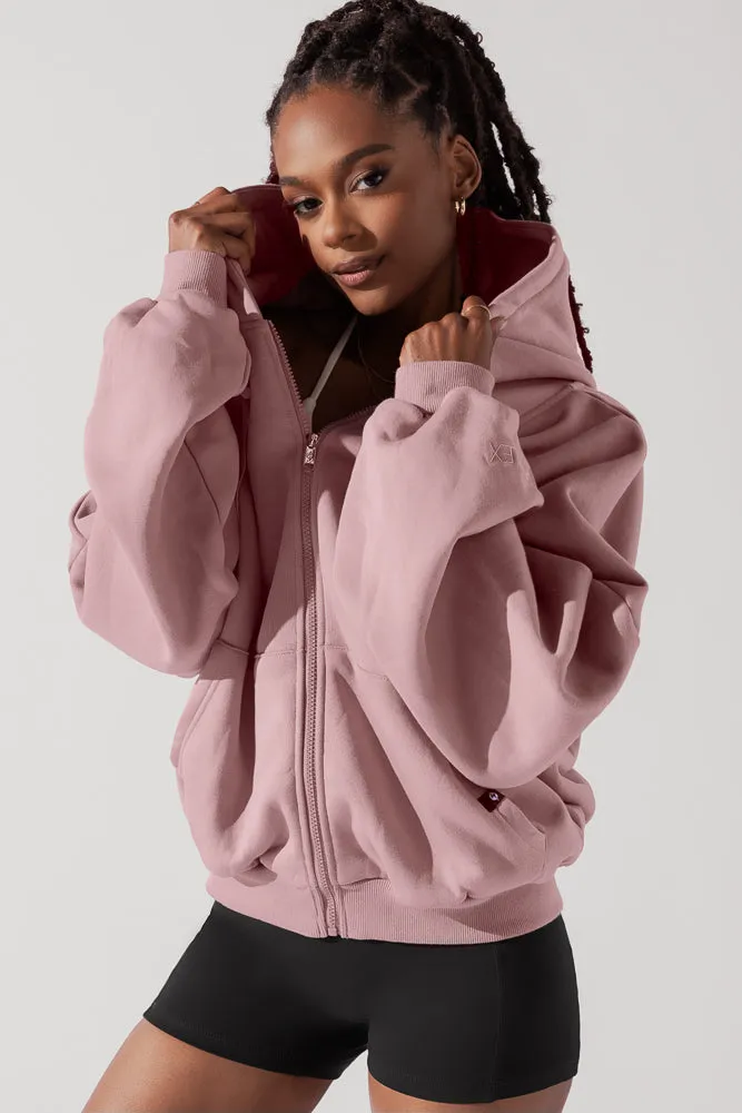 Zip Cloud Hoodie - Blush sold by POPFLEX product image thumbnail 4
