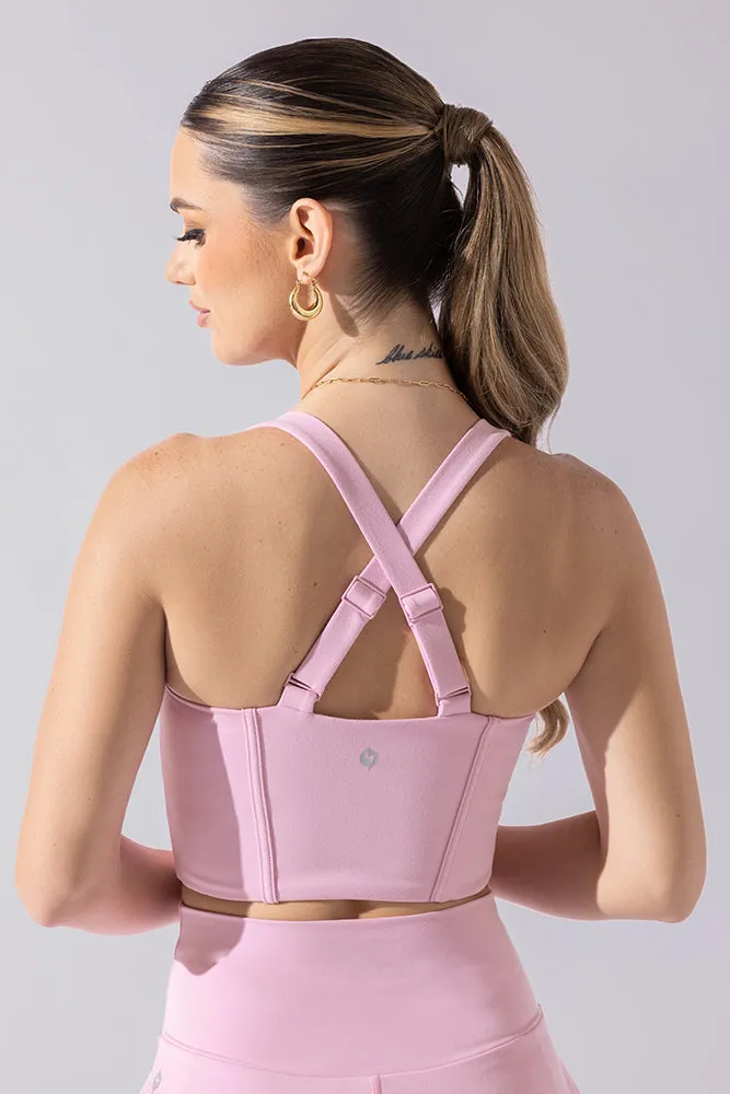 Daphne Corset Crop Top - Bubblegum sold by POPFLEX product image thumbnail 2