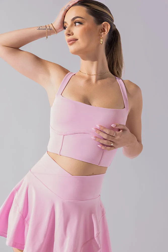 Daphne Corset Crop Top - Bubblegum sold by POPFLEX