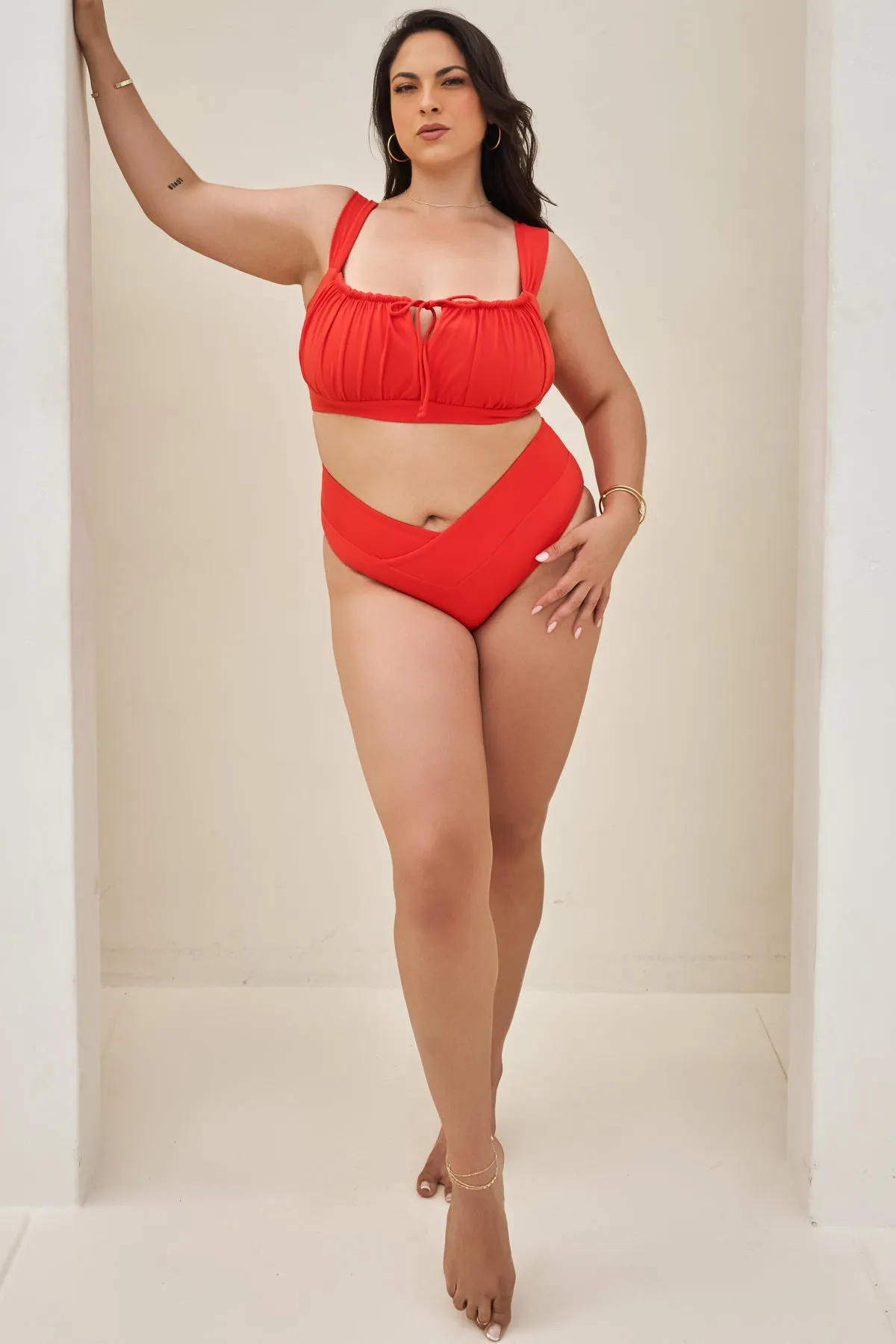 Crisscross Hourglass® Cheeky Bikini Bottoms - Poppy sold by POPFLEX product image thumbnail 5