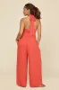 Halter Go with the Flow Jumpsuit - Cayenne sold by POPFLEX