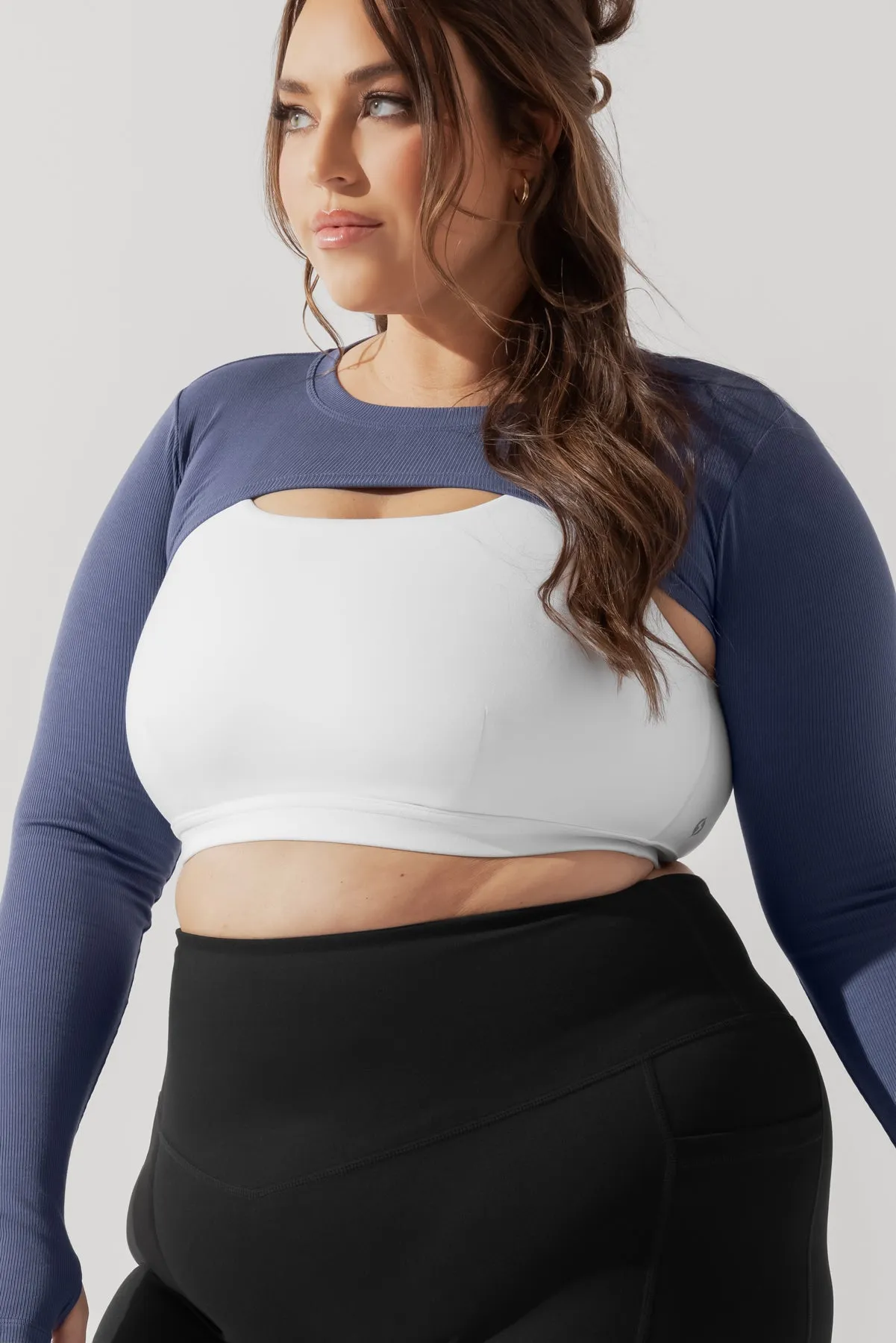 Relevé Ribbed Shrug - Nightshadow Blue sold by POPFLEX product image thumbnail 4