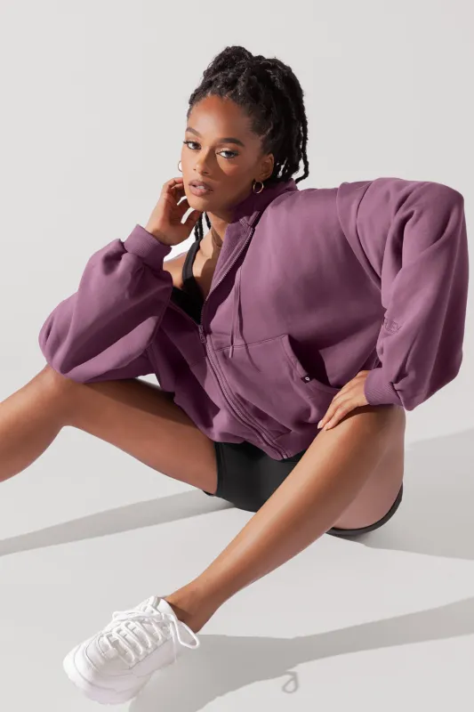 Zip Cloud Hoodie - Deep Plum sold by POPFLEX
