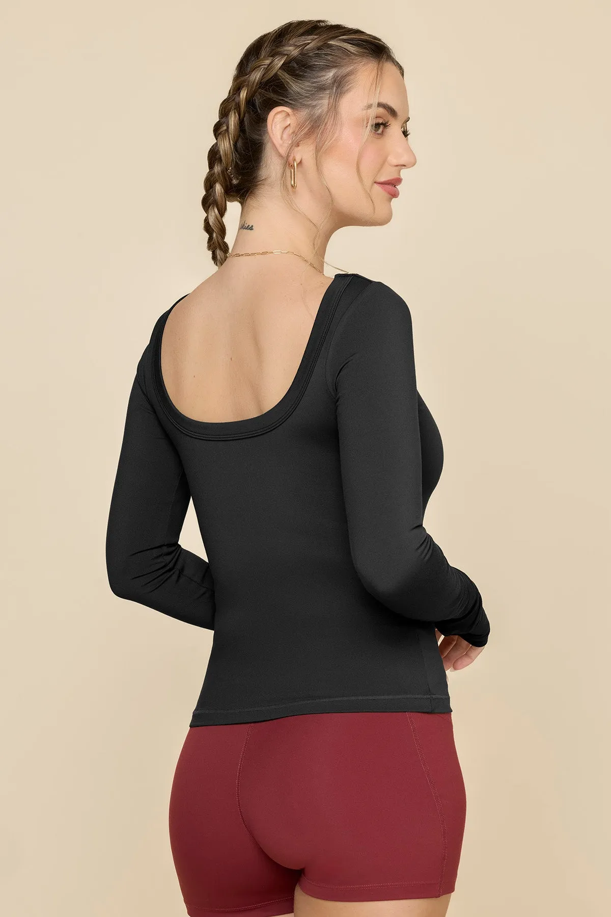 Your Favorite Reversible Long Sleeve Top - Black sold by POPFLEX product image thumbnail 5