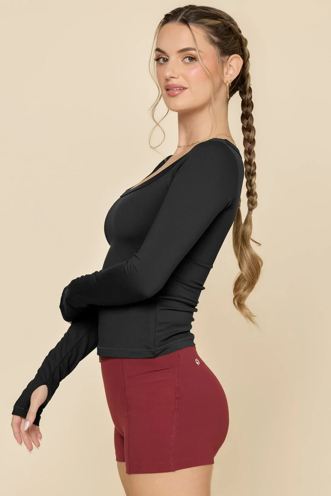 Your Favorite Reversible Long Sleeve Top - Black sold by POPFLEX product image thumbnail 2