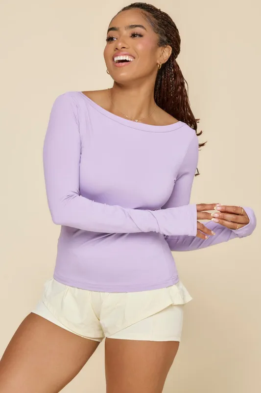 Your Favorite Reversible Long Sleeve Top - Digital Lavender sold by POPFLEX