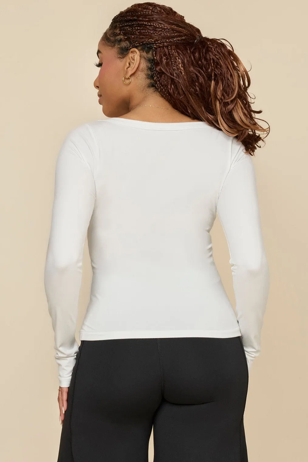 Your Favorite Reversible Long Sleeve Top - White sold by POPFLEX product image thumbnail 2