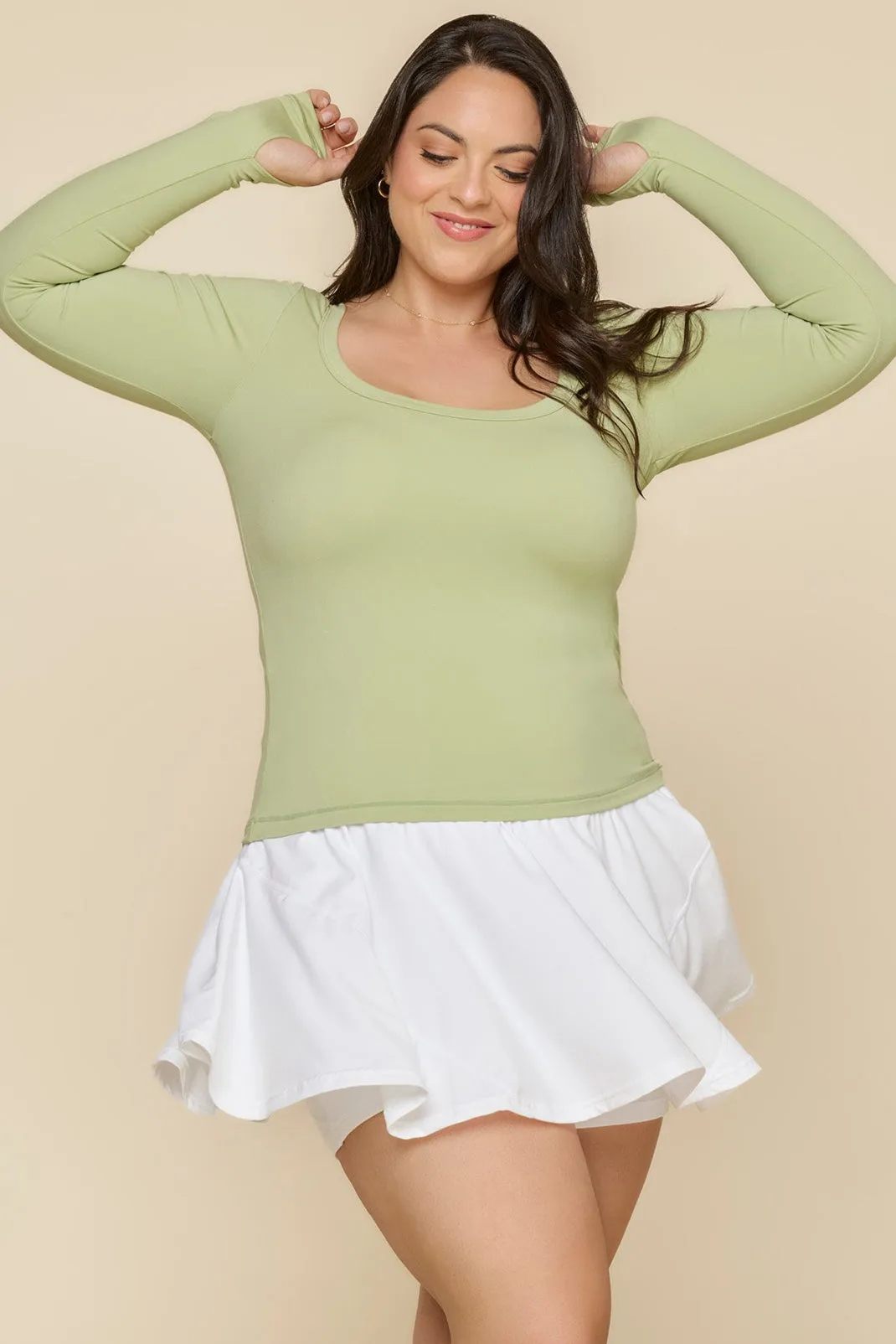Your Favorite Reversible Long Sleeve Top - Pistachio sold by POPFLEX