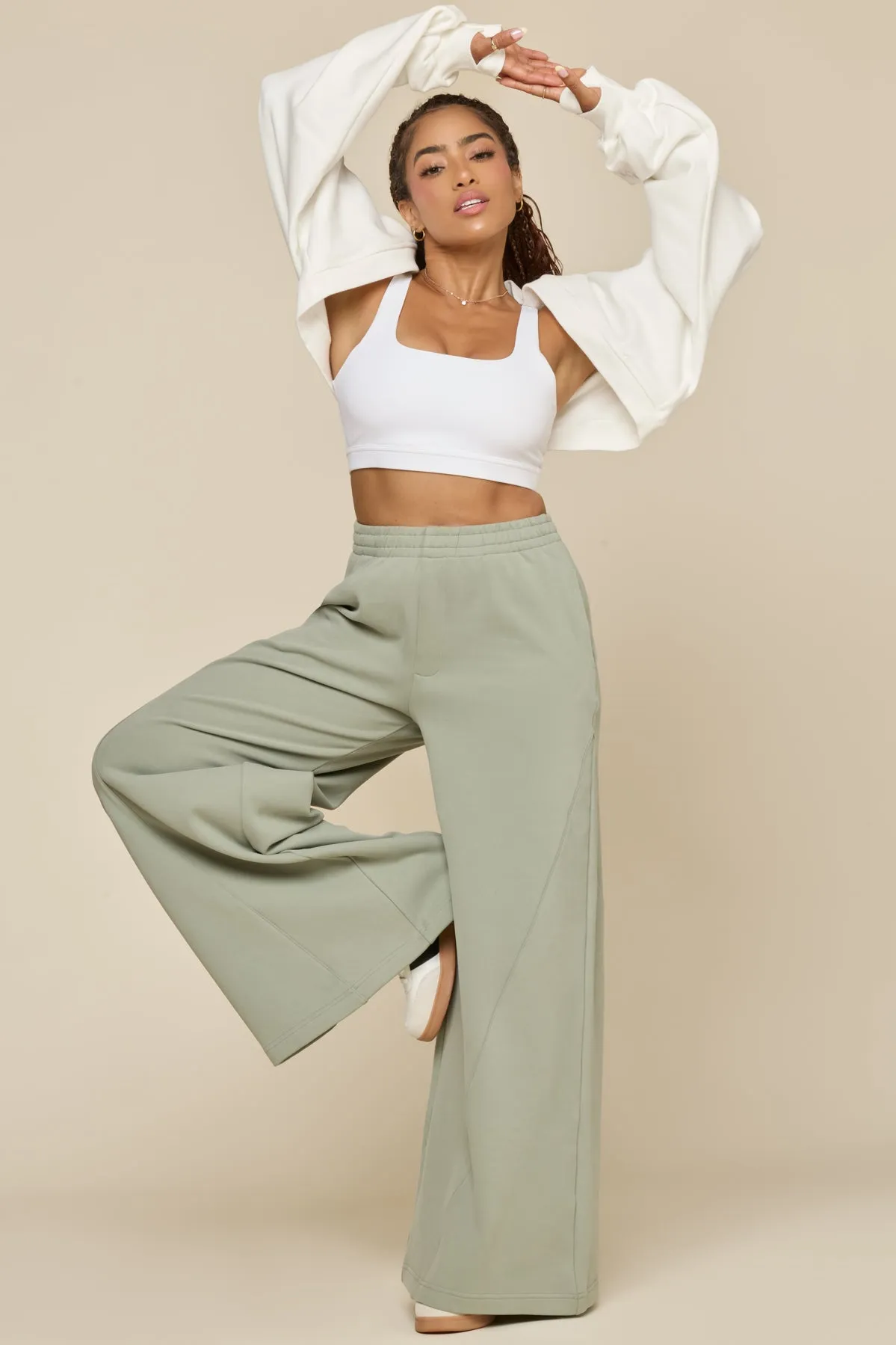 Superwide Sweatpant - Light Sage sold by POPFLEX