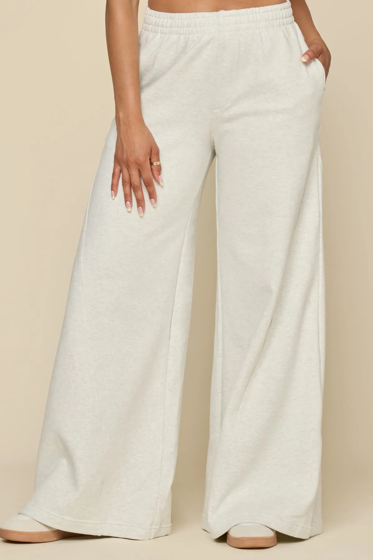 Superwide Sweatpant - Heather Grey sold by POPFLEX