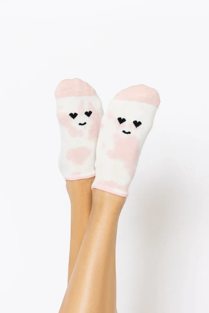 Heart Eyes Low Rise Socks - Pink Tie Dye sold by POPFLEX