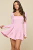 Go with the Flow Long Sleeve Romper - Bubblegum sold by POPFLEX