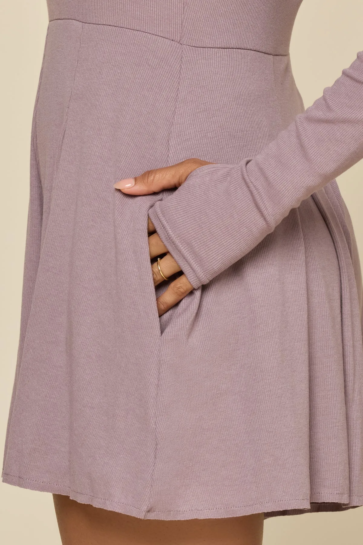 Go with the Flow Long Sleeve Romper - Dusty Mauve sold by POPFLEX product image thumbnail 3