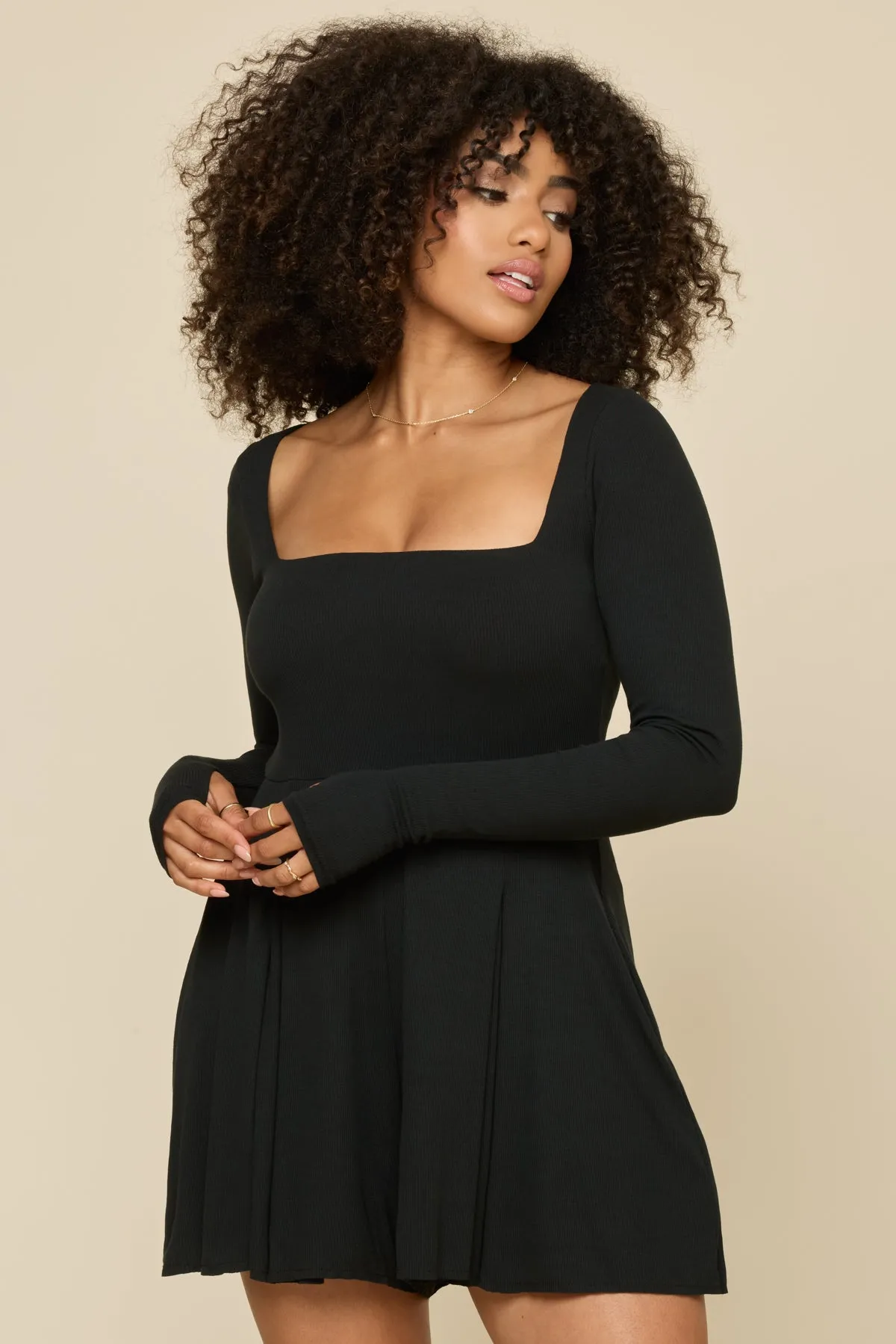 Go with the Flow Long Sleeve Romper - Black sold by POPFLEX product image thumbnail 5