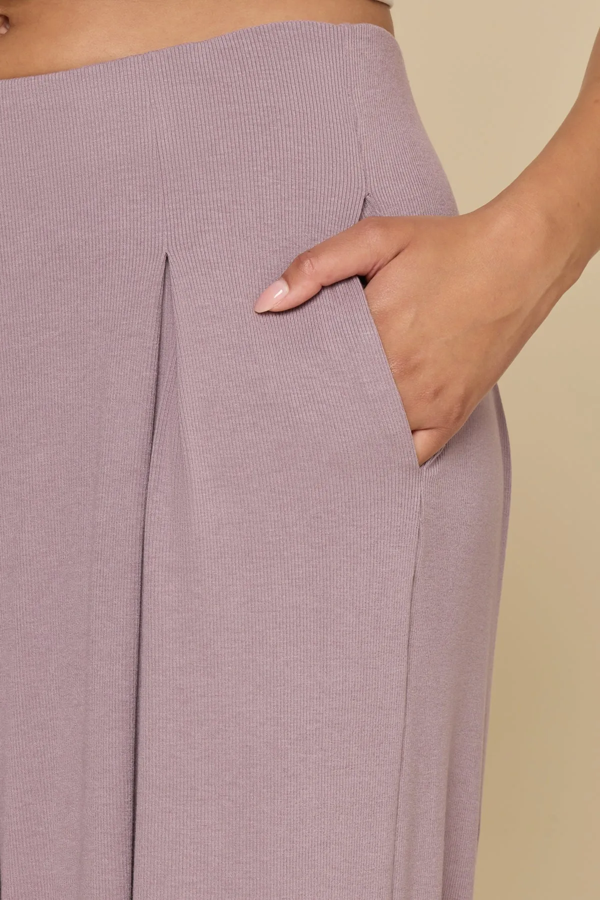 Go with the Flow Wide Leg Pant - Dusty Mauve sold by POPFLEX product image thumbnail 2