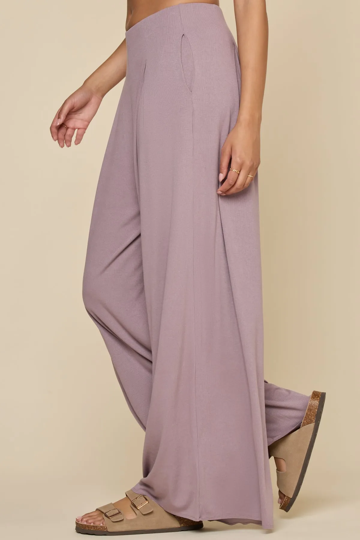 Go with the Flow Wide Leg Pant - Dusty Mauve sold by POPFLEX product image thumbnail 4
