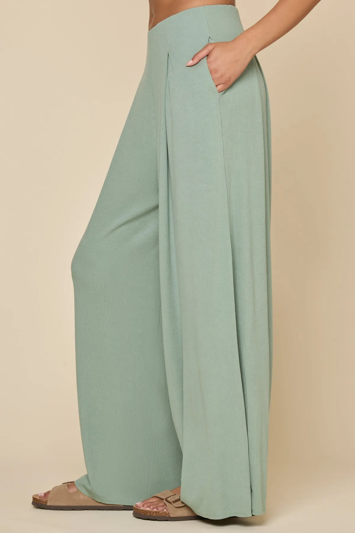 Go with the Flow Wide Leg Pant - Evening Moss sold by POPFLEX product image thumbnail 4