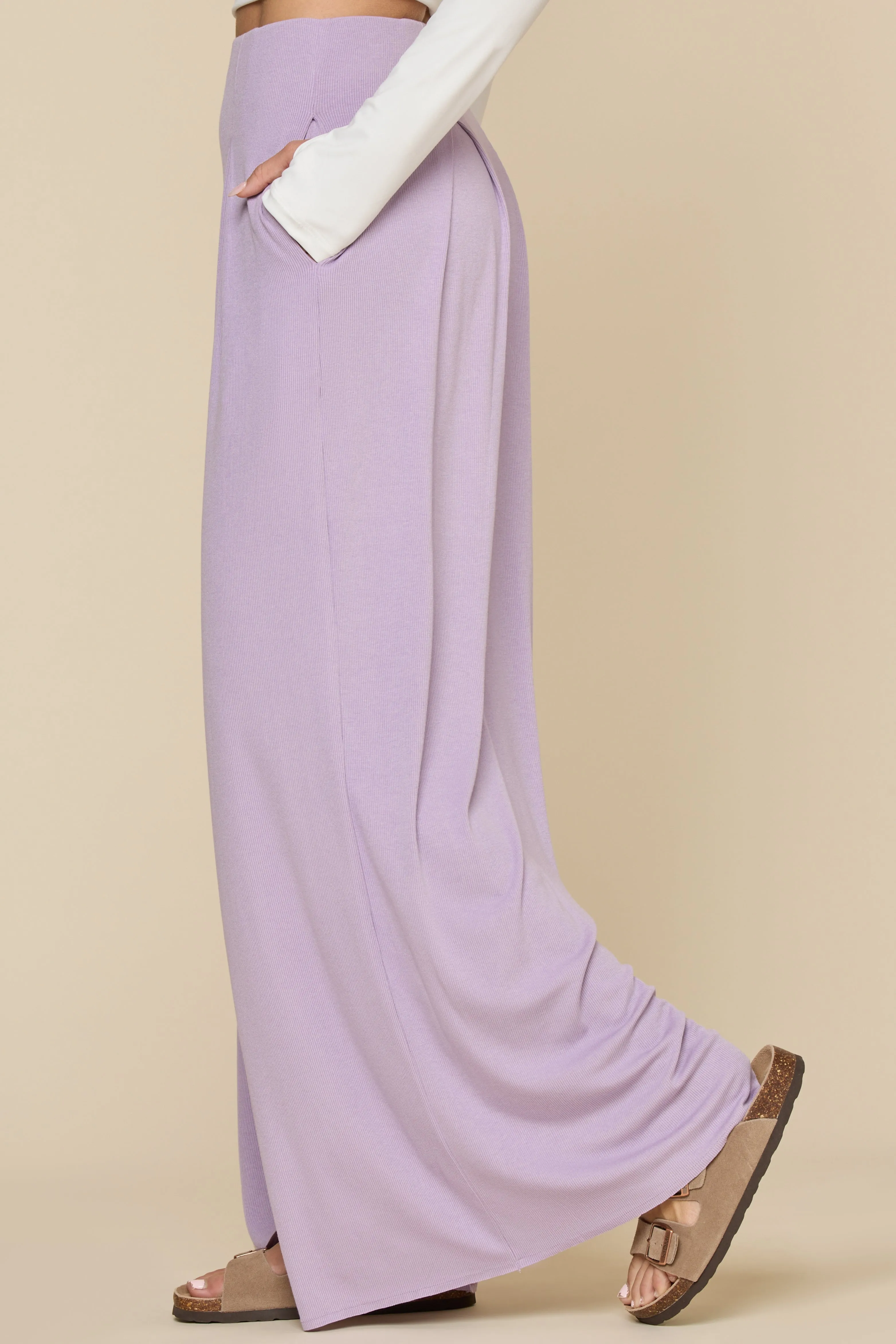 Go with the Flow Wide Leg Pant - Lavender Haze sold by POPFLEX product image thumbnail 4