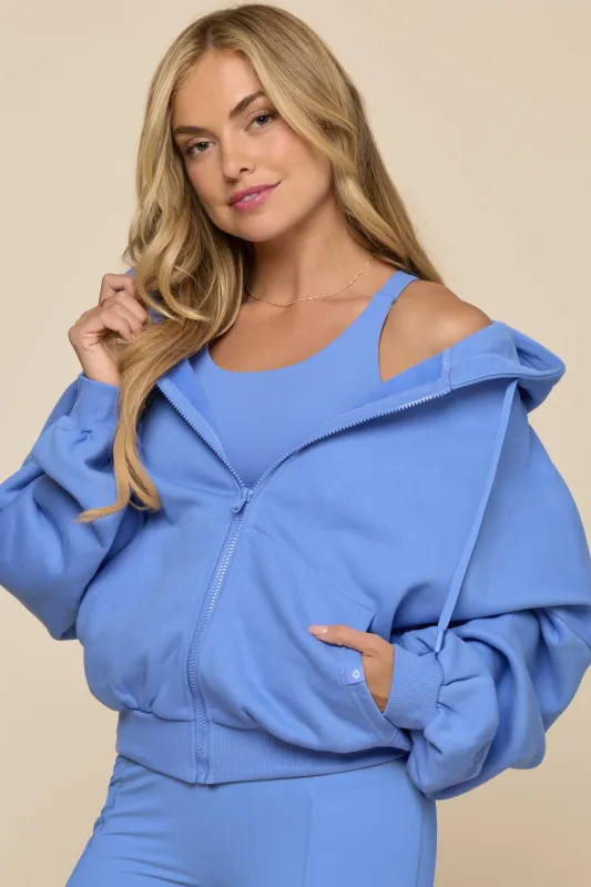 Zip Cloud Hoodie - Nordic Blue sold by POPFLEX