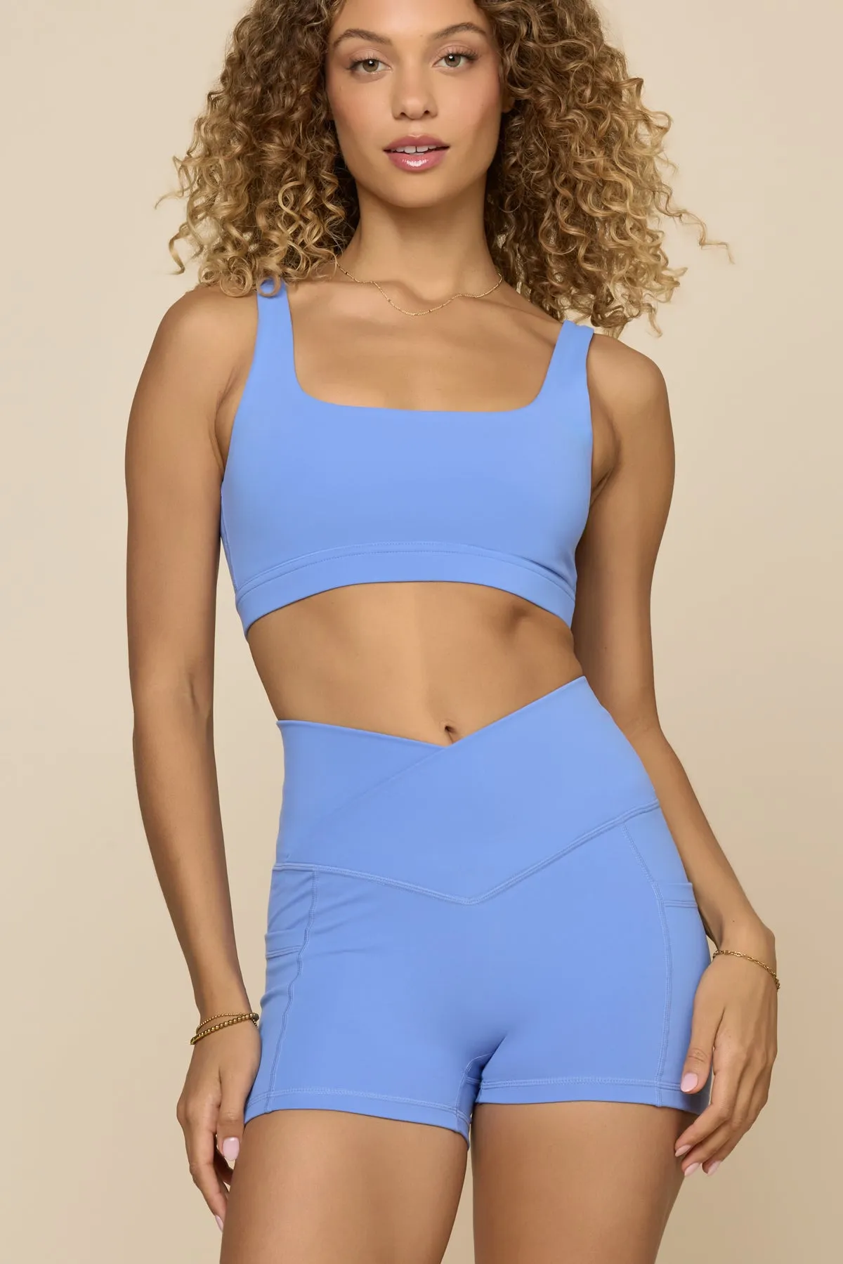 Crisscross Hourglass® Booty Short - Nordic Blue sold by POPFLEX