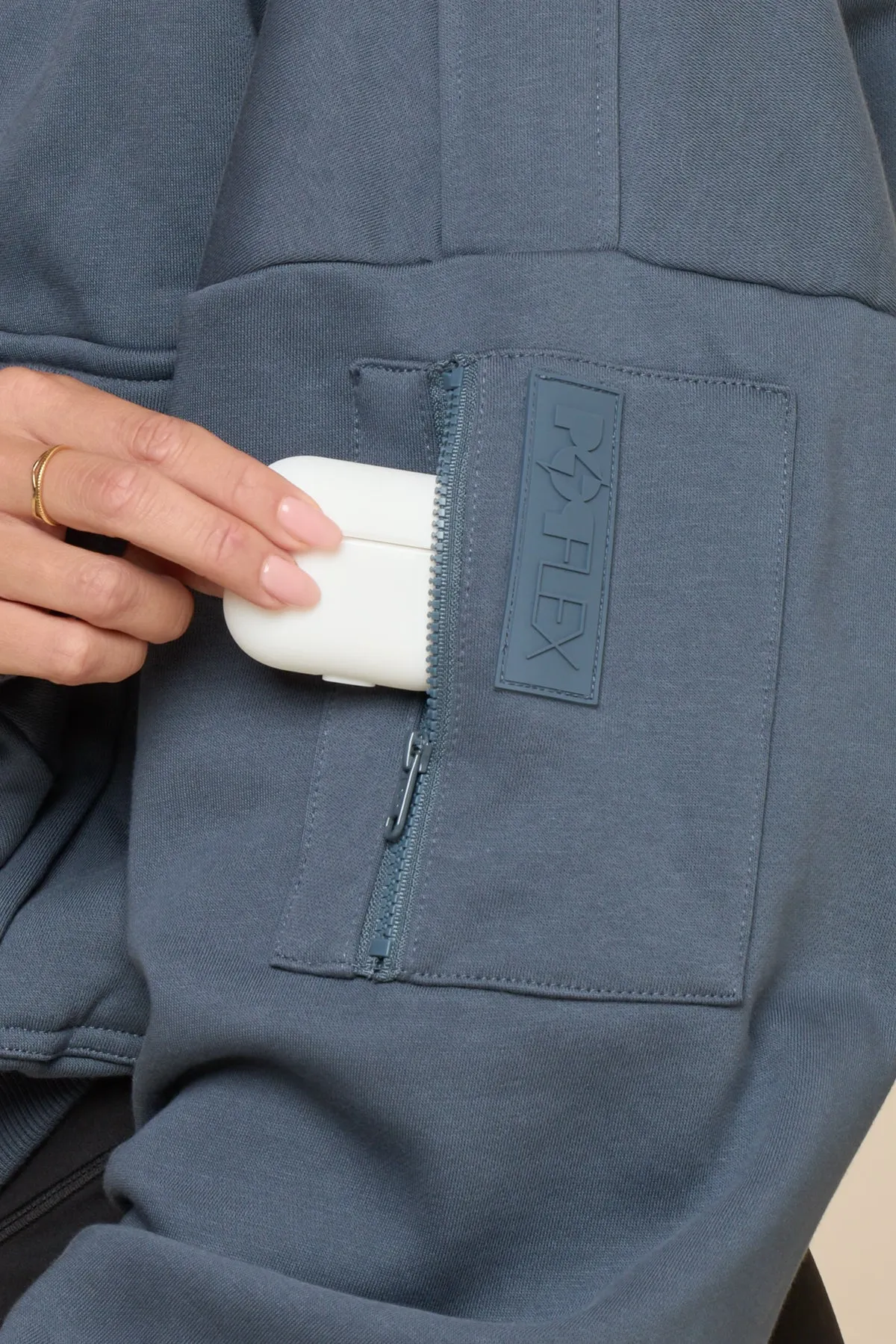 Cloud Bomber Jacket - Denim Blue sold by POPFLEX product image thumbnail 5