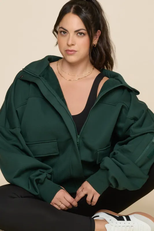 Cloud Bomber Jacket - Game Time Green sold by POPFLEX