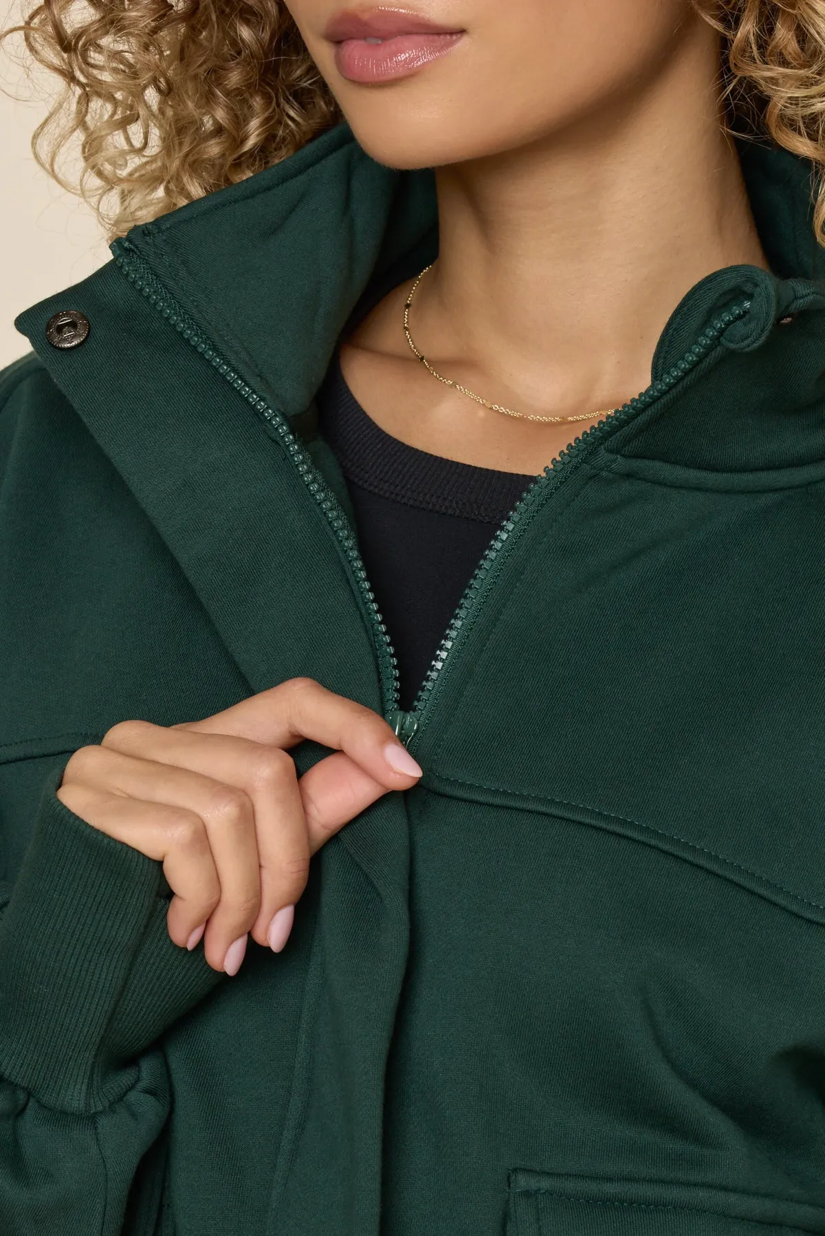 Cloud Bomber Jacket - Game Time Green sold by POPFLEX product image thumbnail 3