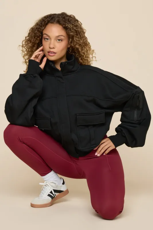 Cloud Bomber Jacket - Black sold by POPFLEX