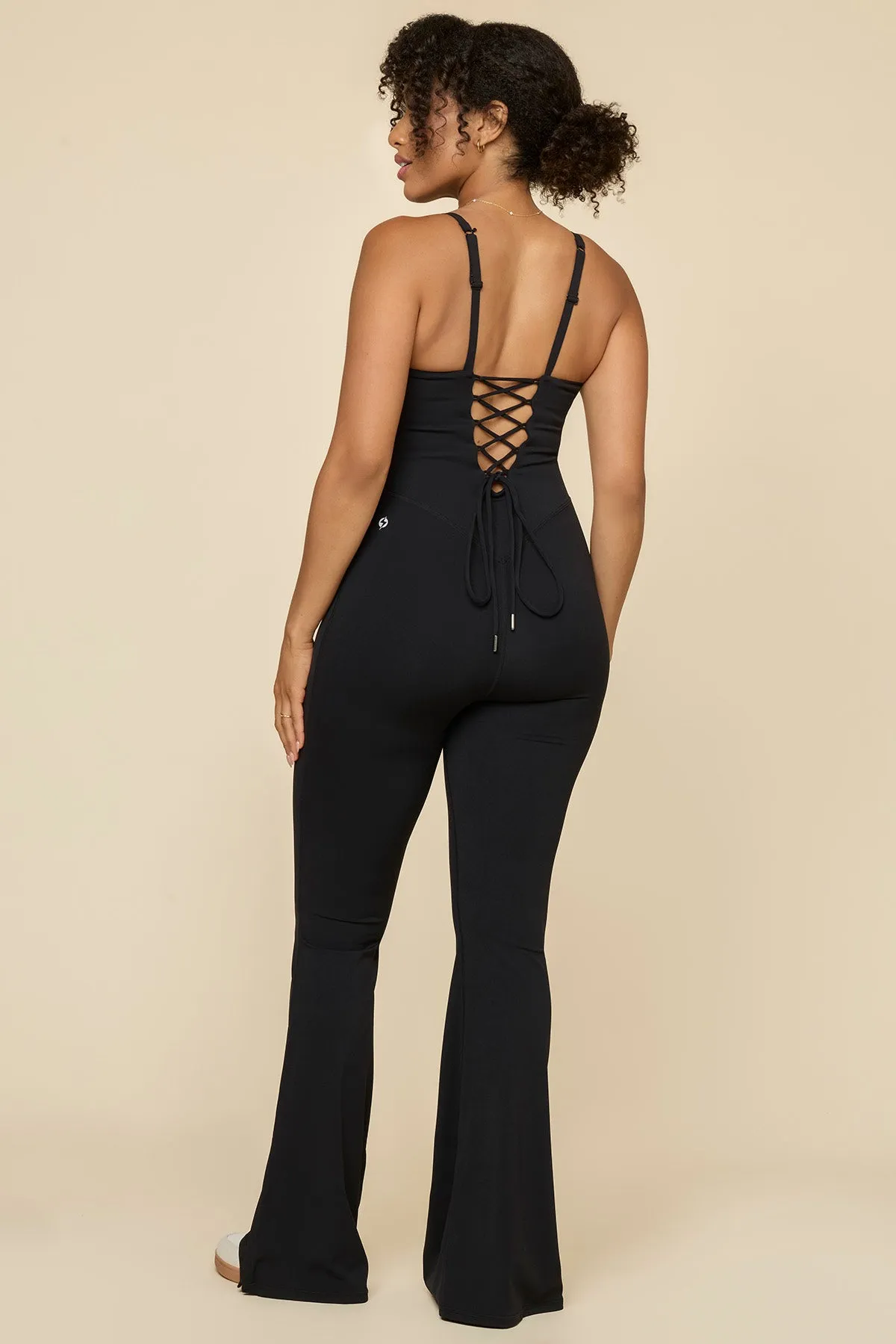 Cinch Up Flare Jumpsuit - Black sold by POPFLEX product image thumbnail 5
