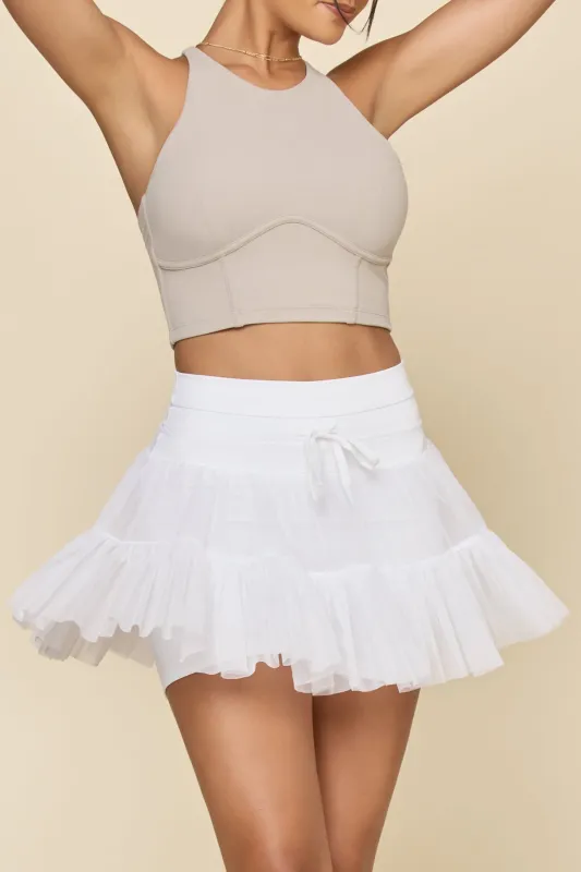 Pirouette Skort - Cool White sold by POPFLEX