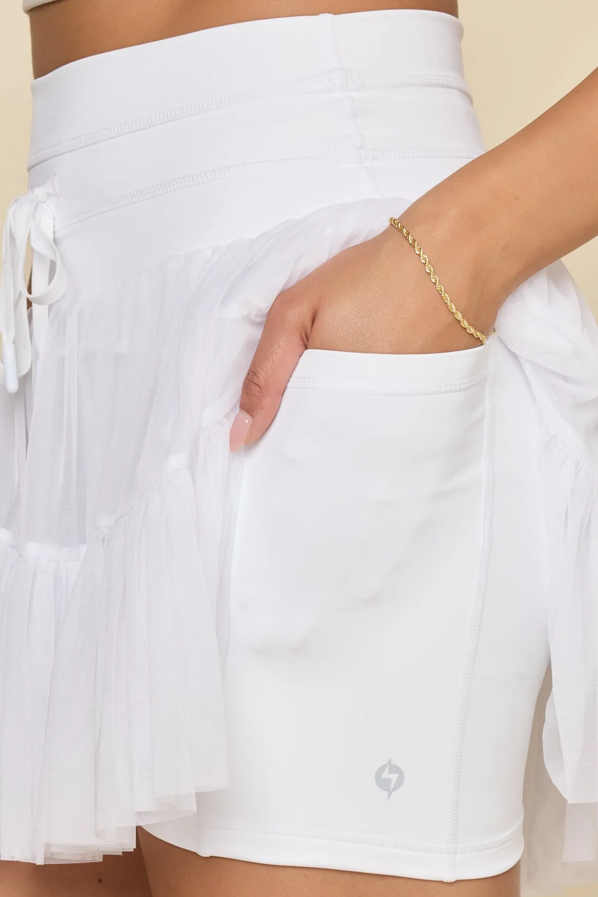 Pirouette Skort - Cool White sold by POPFLEX product image thumbnail 3