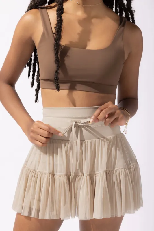 Pirouette Skort - Café au Lait sold by POPFLEX