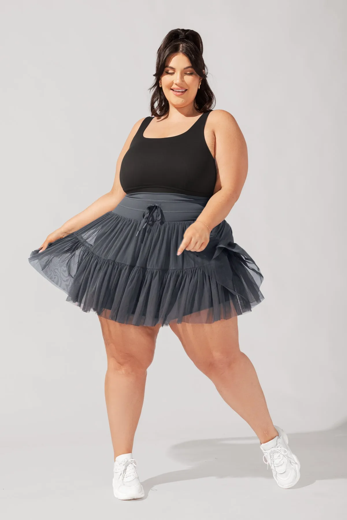 Pirouette Skort - Smoky Grey sold by POPFLEX product image thumbnail 5