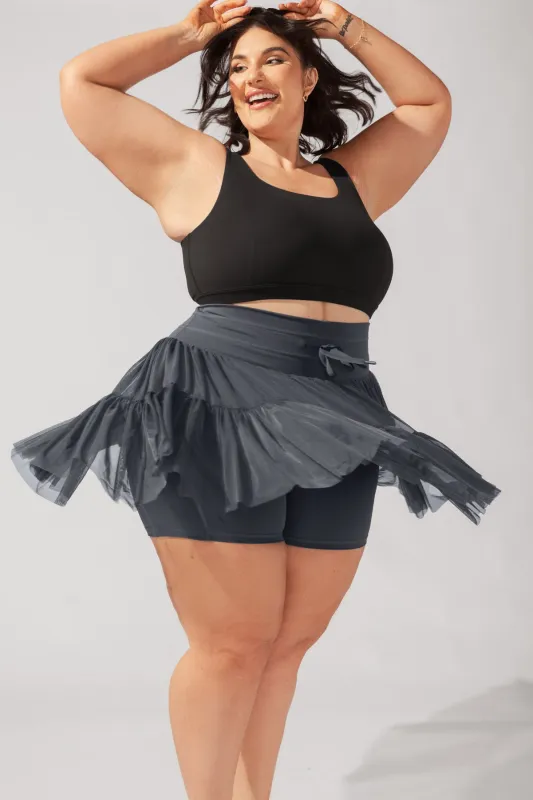 Pirouette Skort - Smoky Grey sold by POPFLEX
