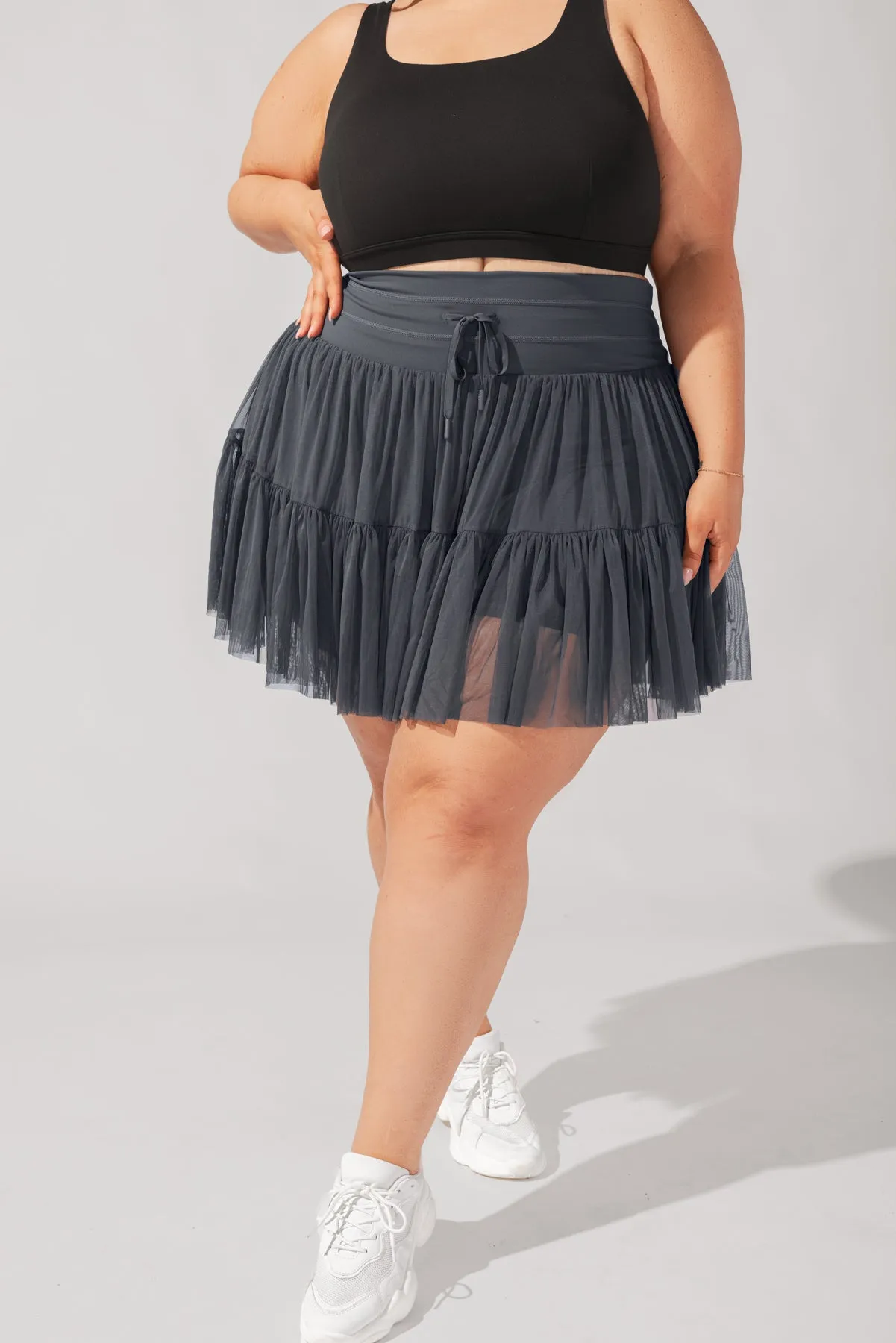 Pirouette Skort - Smoky Grey sold by POPFLEX product image thumbnail 4