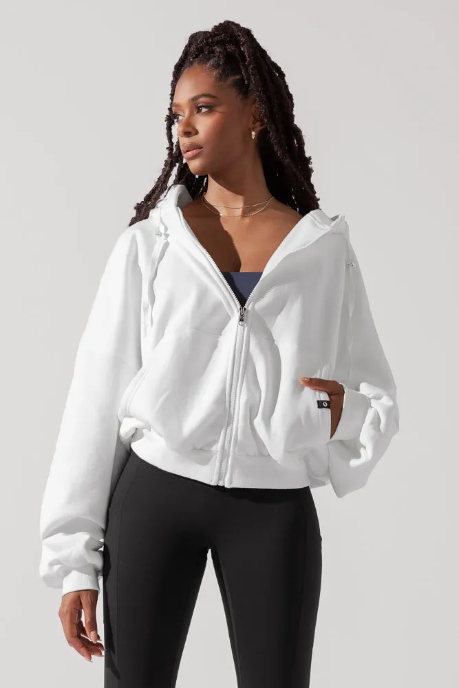 Zip Cloud Hoodie - White sold by POPFLEX product image thumbnail 3