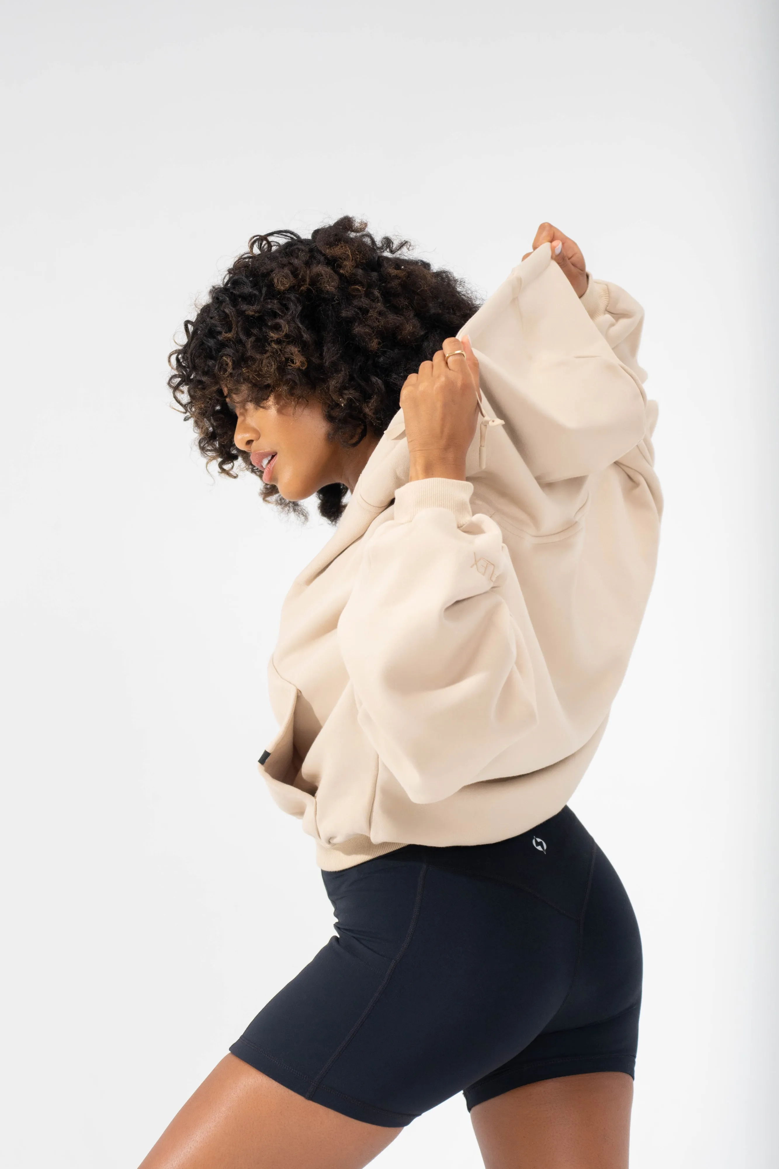 Zip Cloud Hoodie - Sand sold by POPFLEX product image thumbnail 4