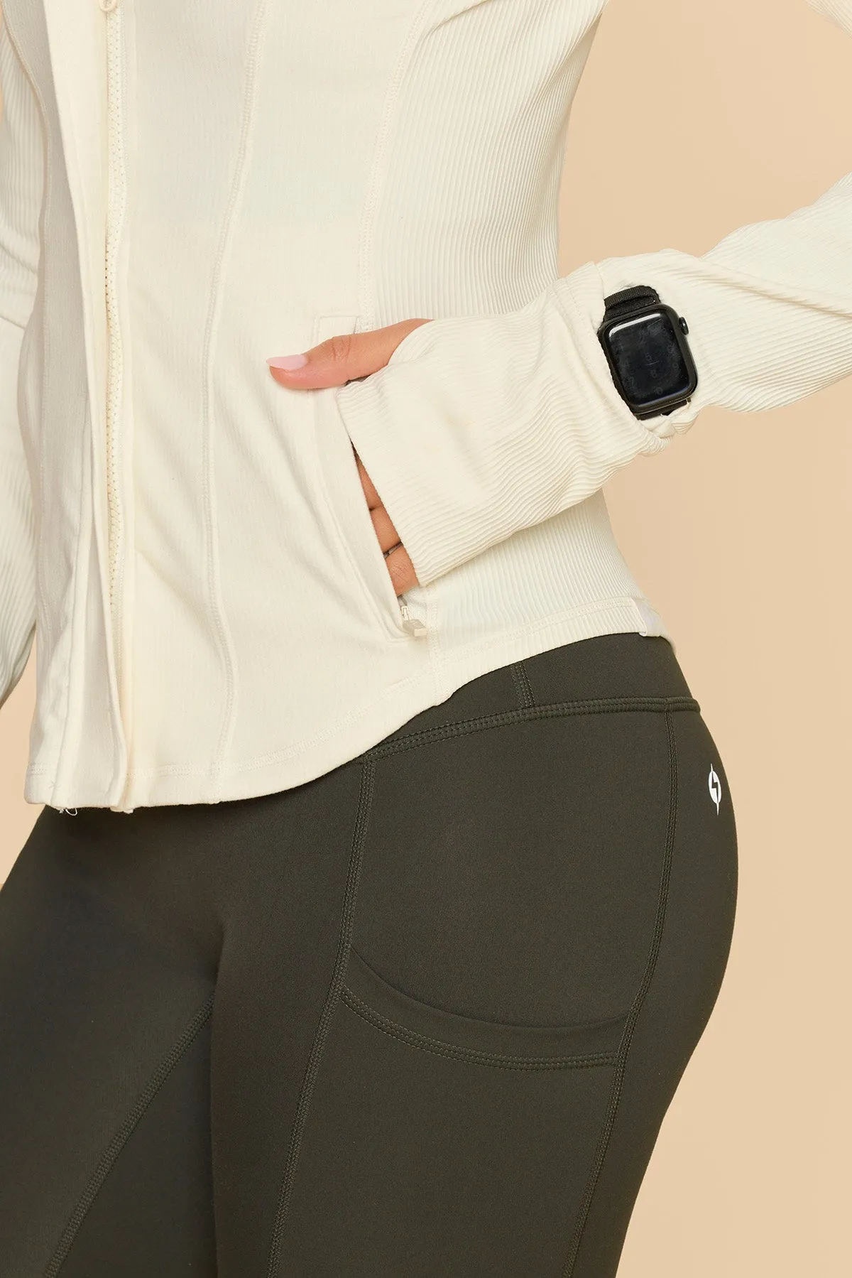 Corset Zip Jacket - Coconut Cream sold by POPFLEX product image thumbnail 4
