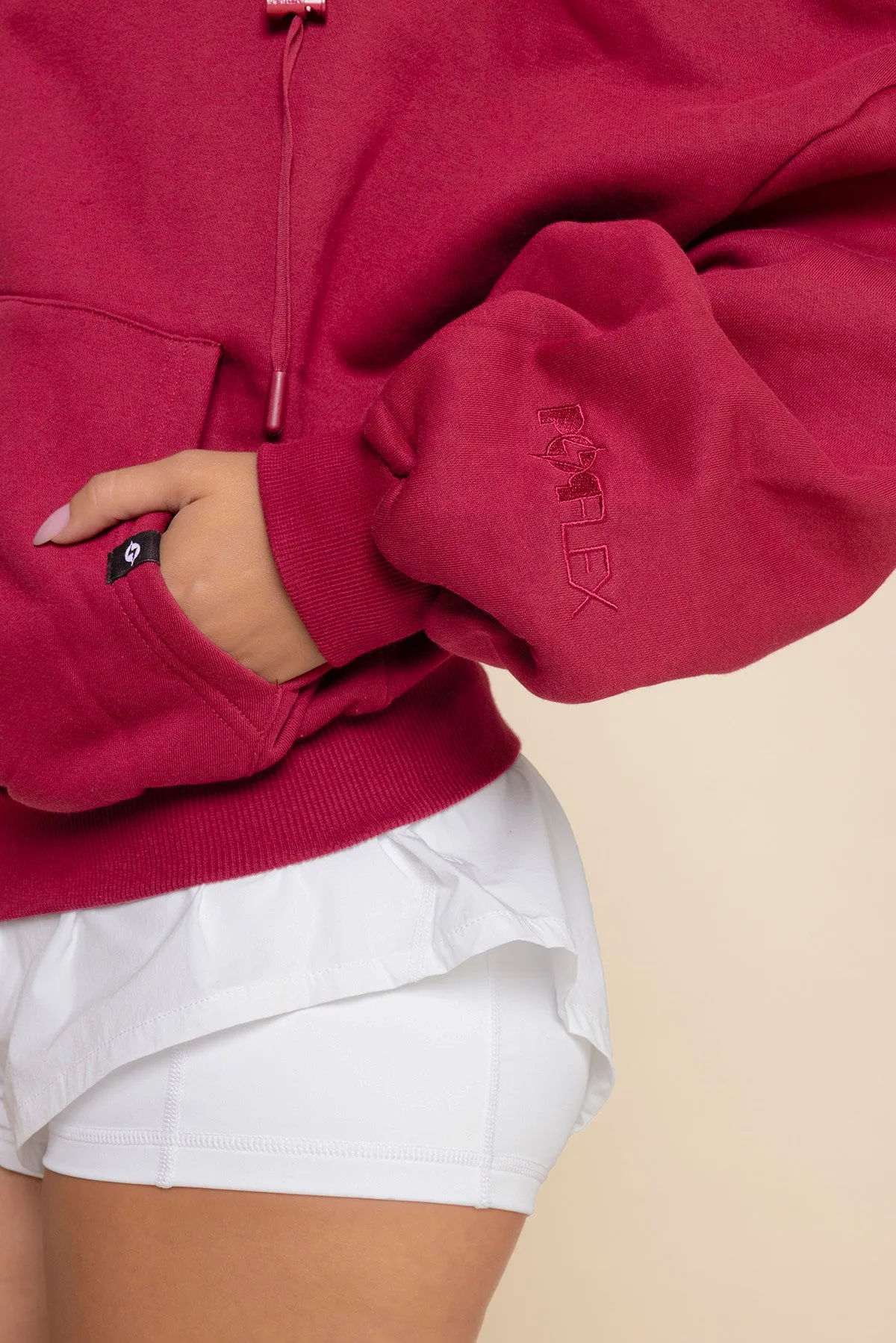 Zip Cloud Hoodie - Ruby sold by POPFLEX product image thumbnail 3