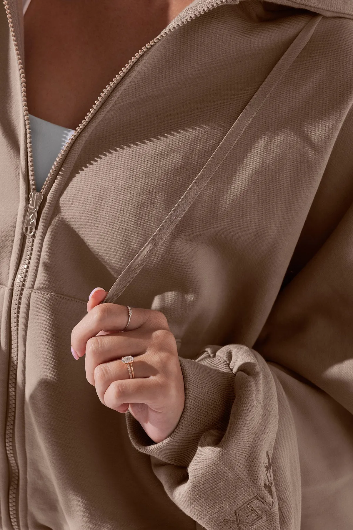 Zip Cloud Hoodie - Taupe sold by POPFLEX product image thumbnail 2
