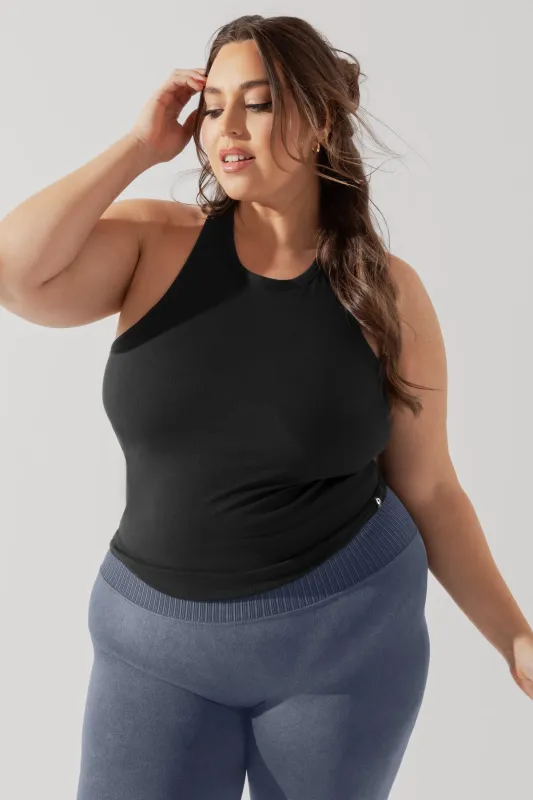 Not Your Typical Tank (Built-in Bra) - Black sold by POPFLEX