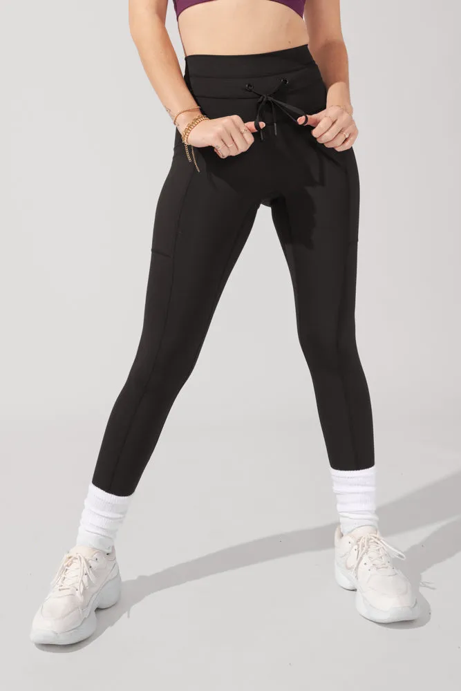 Cargo Leggings with Pockets (Pet Hair Resistant) - Black sold by POPFLEX