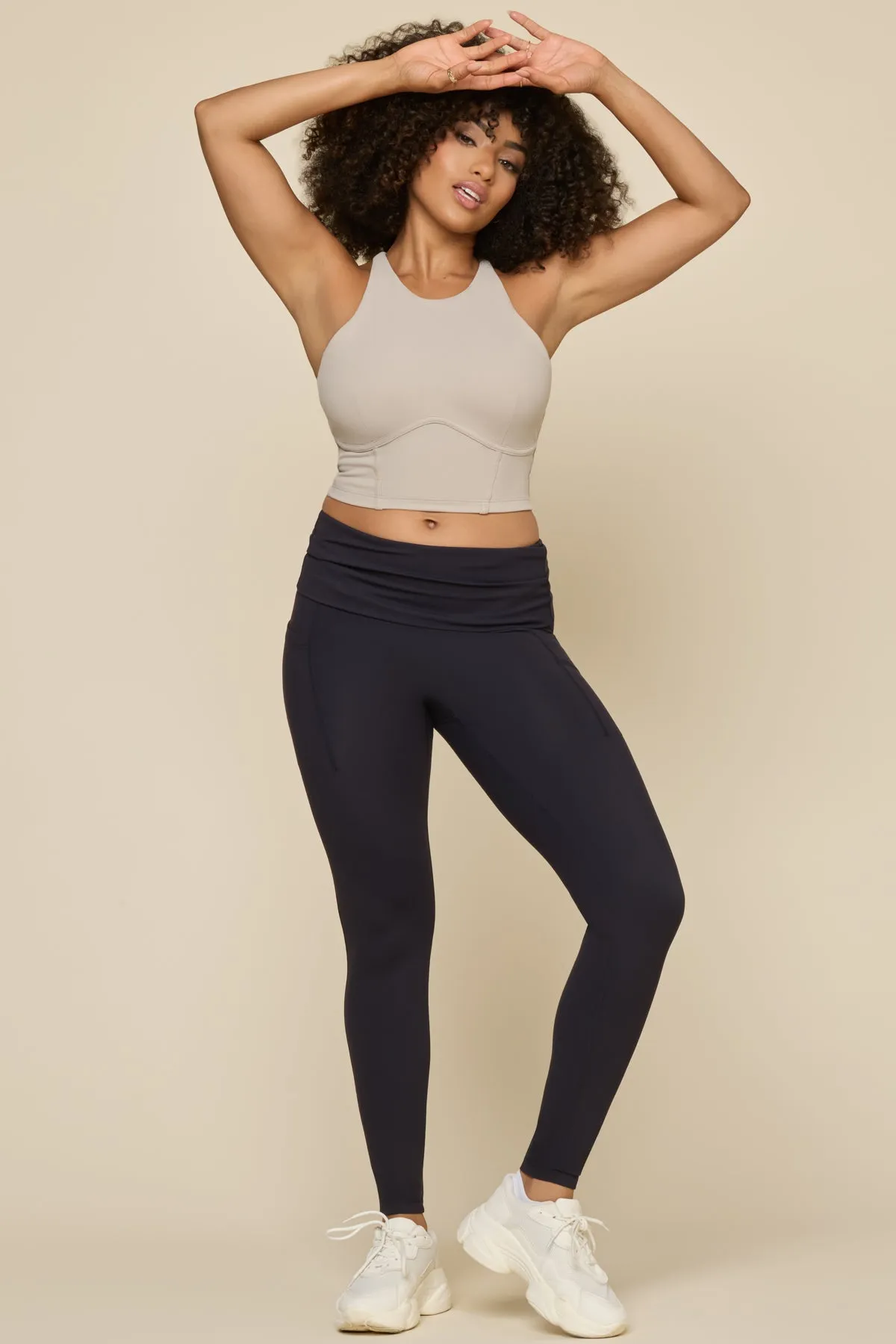 Foldover Legging - Cool Black sold by POPFLEX product image thumbnail 2