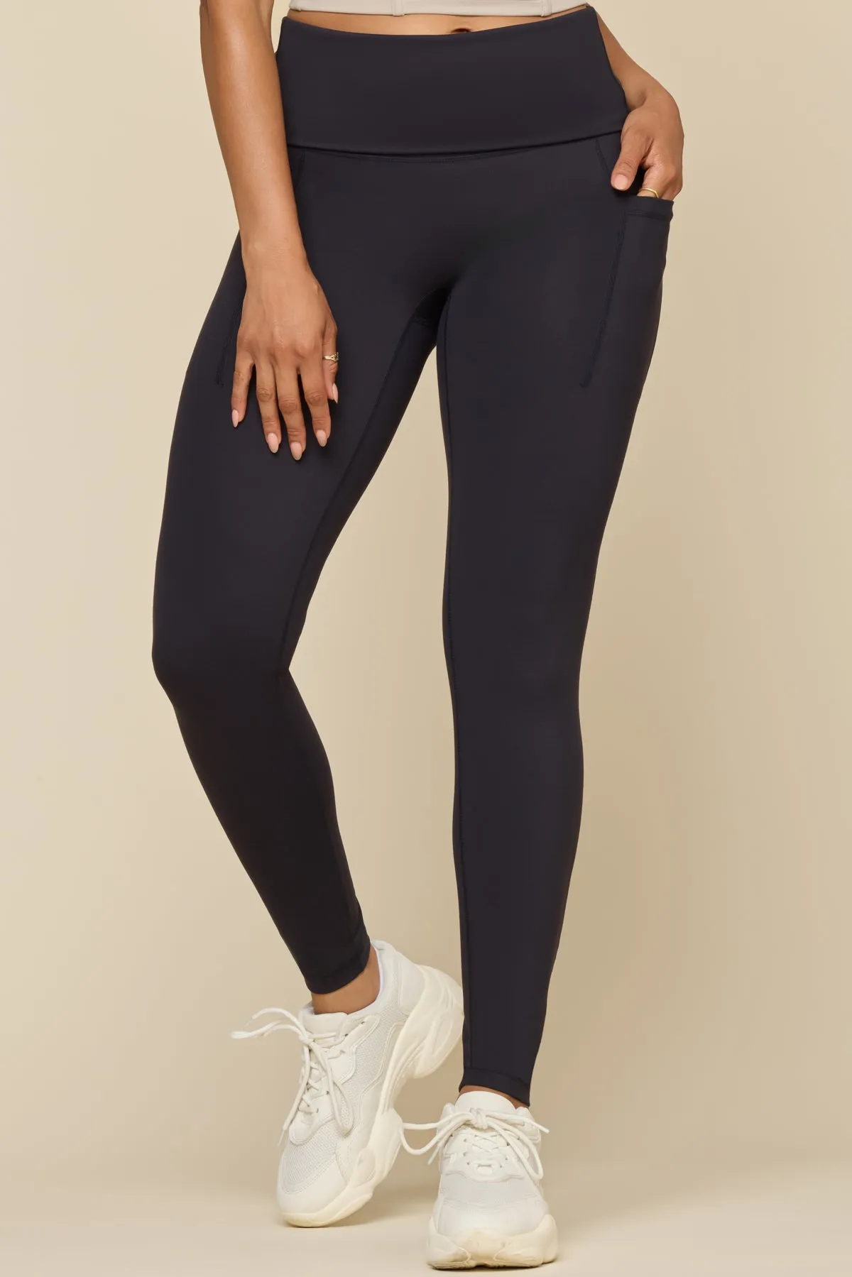 Foldover Legging - Cool Black sold by POPFLEX product image thumbnail 3
