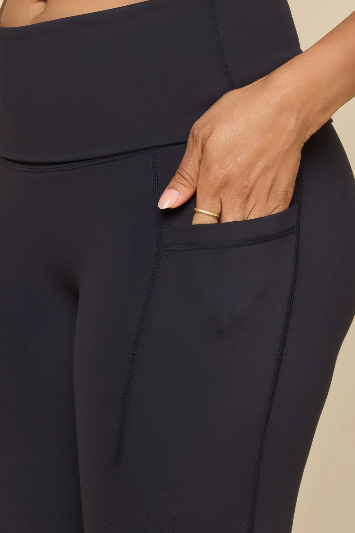 Foldover Legging - Cool Black sold by POPFLEX product image thumbnail 4