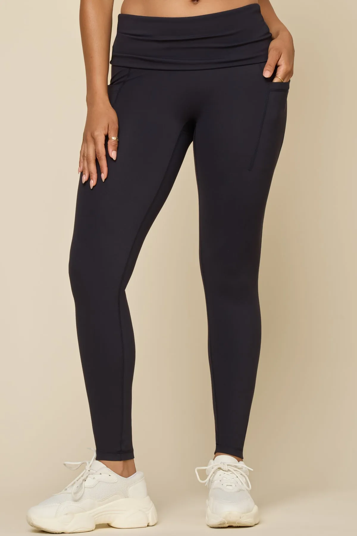 Foldover Legging - Cool Black sold by POPFLEX product image thumbnail 5