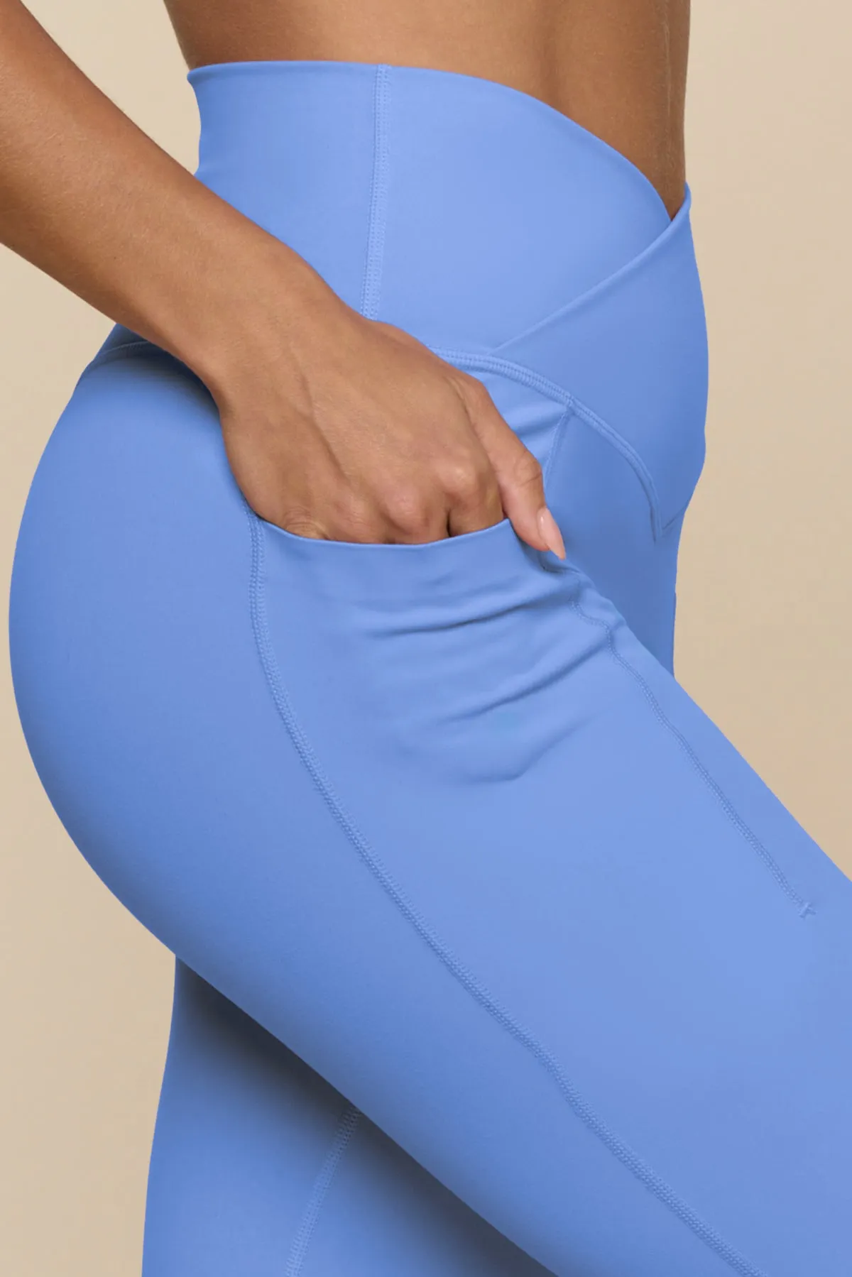 Crisscross Hourglass® Flared Legging with Pockets - Nordic Blue sold by POPFLEX product image thumbnail 3